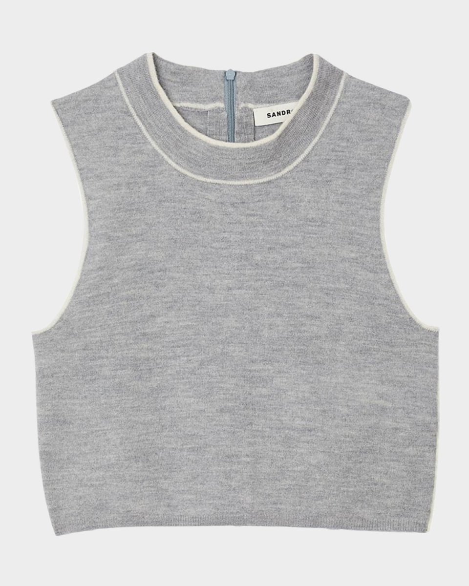 Orion Sleeveless Knit Wool Sweater
